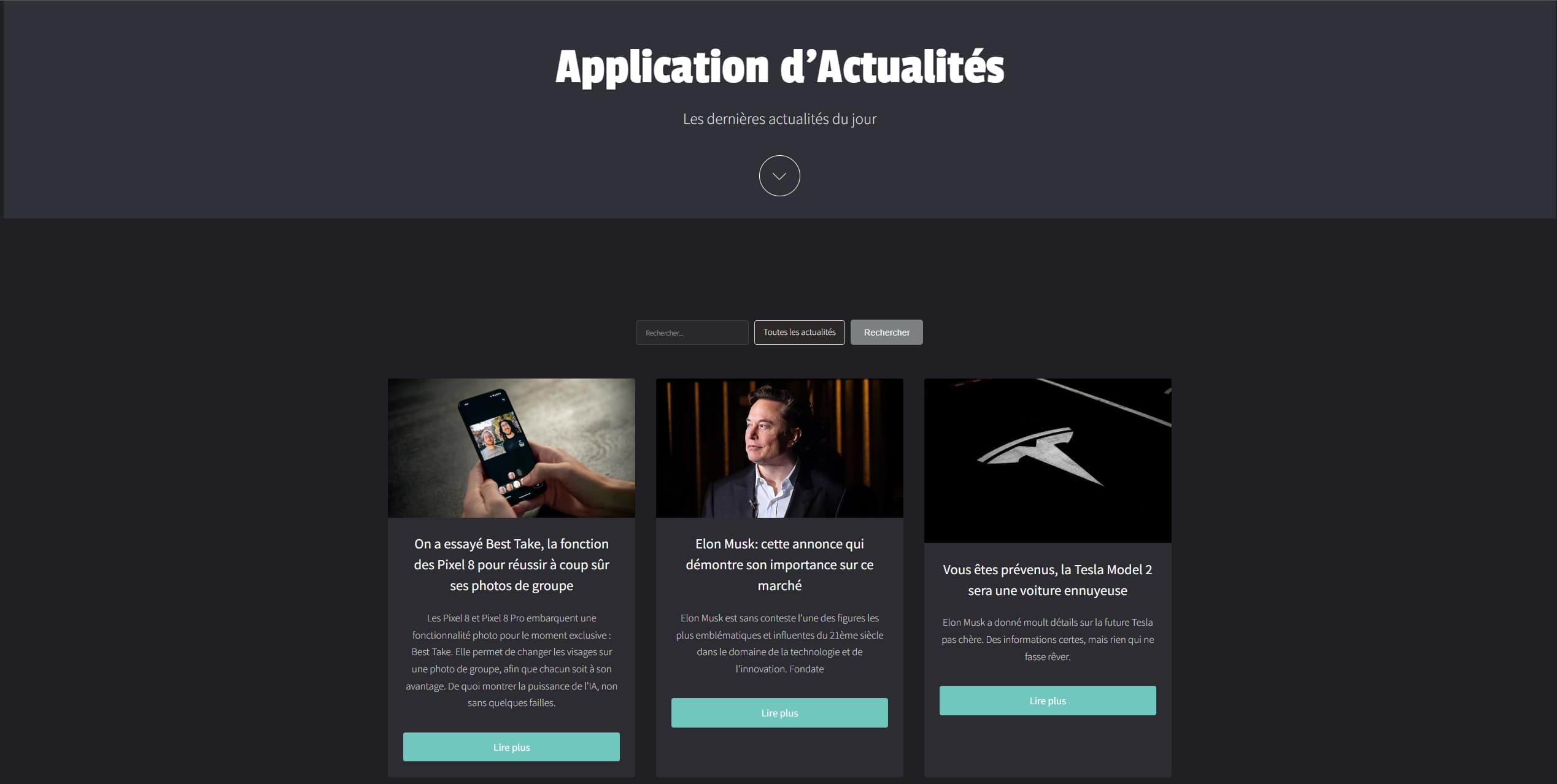 Site d'actualités
